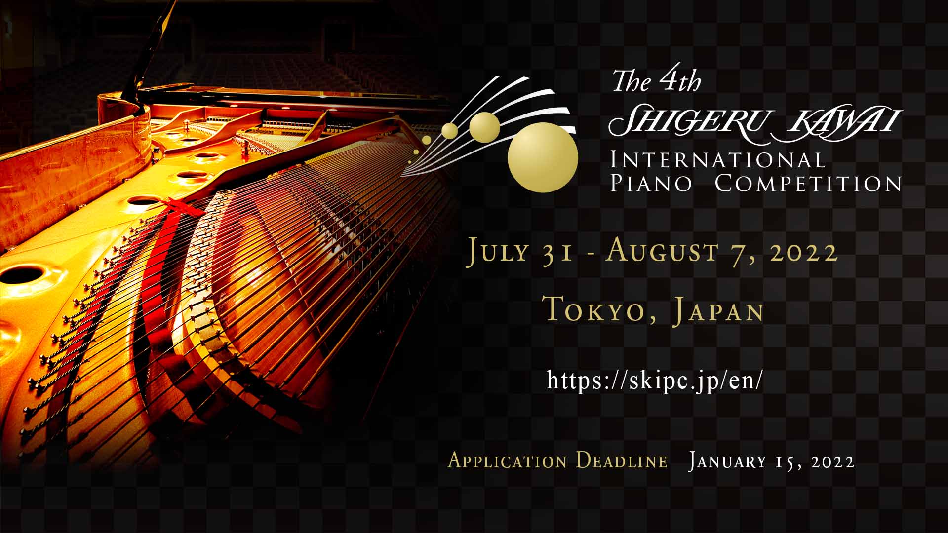 4th Shigeru Kawai International Piano Competition Now Open for Applications